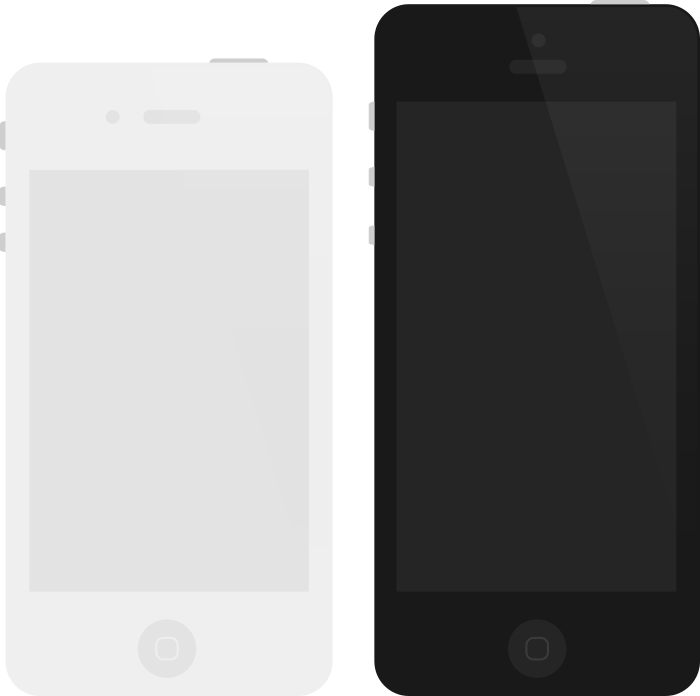 Whiteand Blacki Phones PNG image