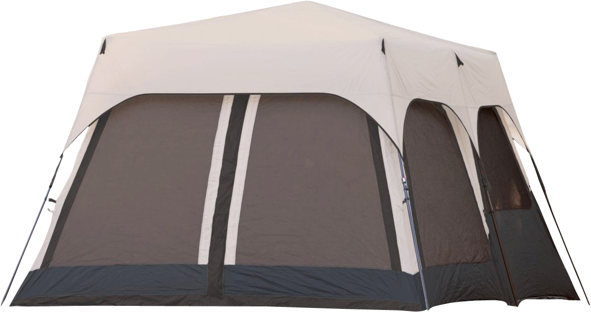 Whiteand Blue Camping Tent PNG image