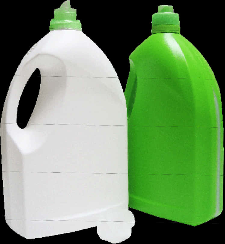 Whiteand Green Plastic Jugs PNG image