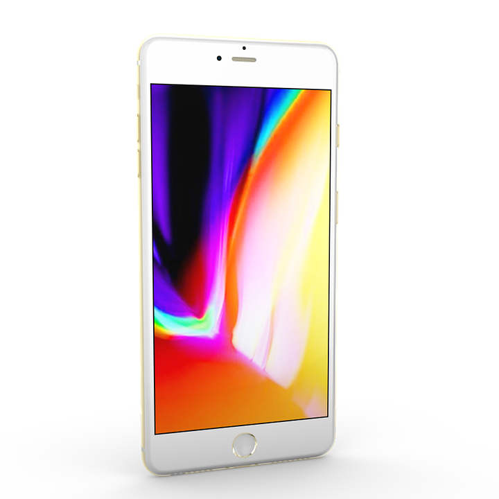 Whitei Phone Colorful Screen Display PNG image