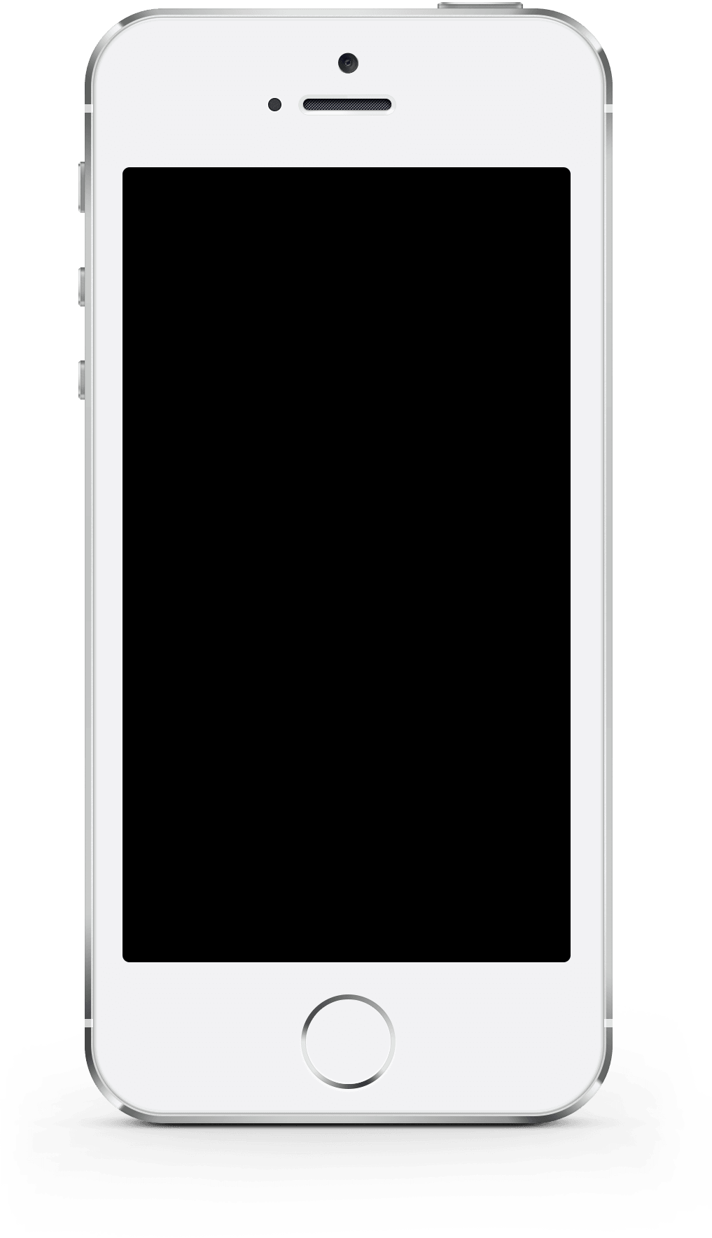 Whitei Phone Front View PNG image