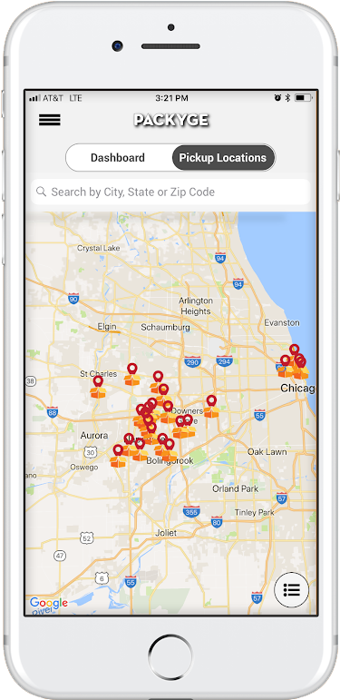Whitei Phone Map Application Display PNG image
