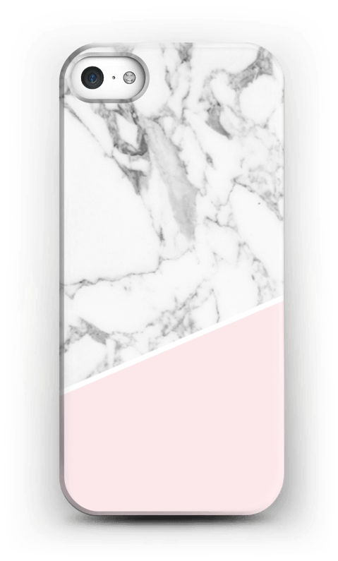 Whitei Phonewith Marbleand Pink Case PNG image