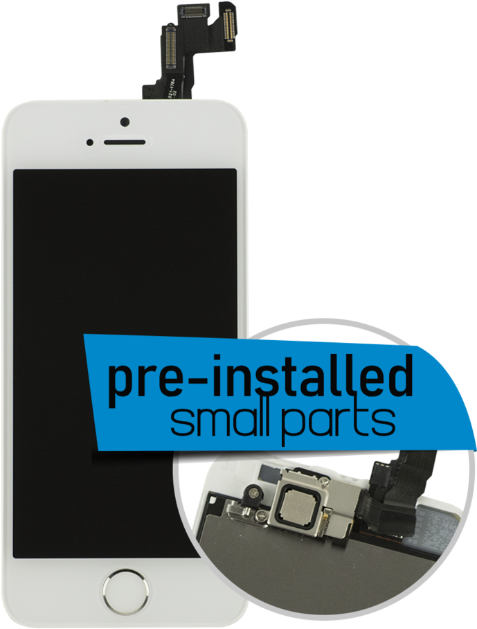Whitei Phonewith Preinstalled Parts PNG image