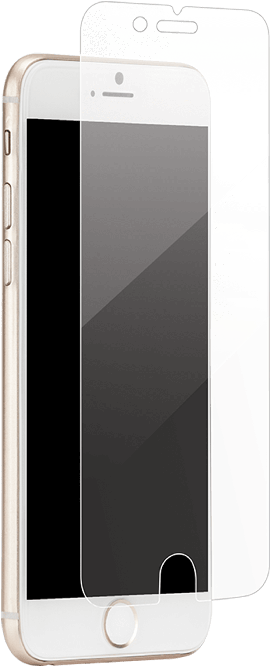 Whitei Phonewith Screen Protector PNG image