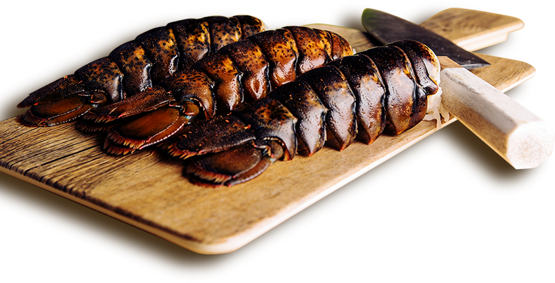 Whole Lobster Tailon Cutting Board PNG image