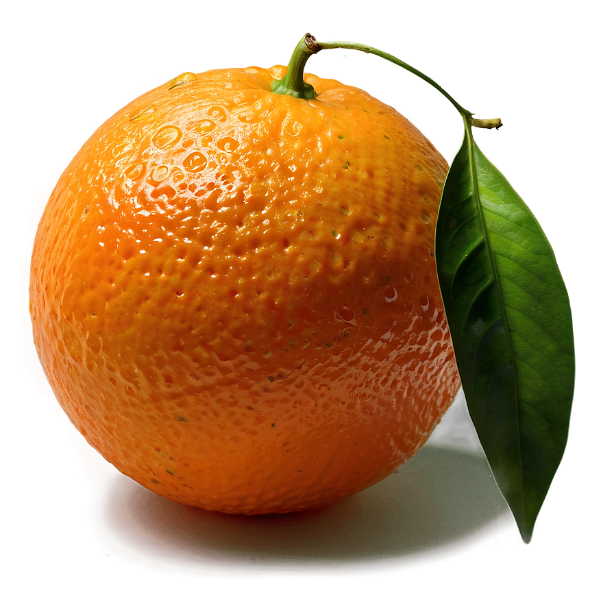 Whole Orange With Leaf Png 05032024 PNG image