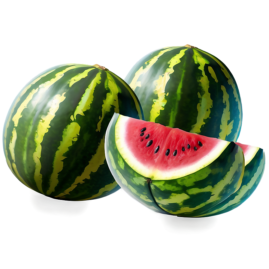 Whole Watermelon With Seeds Png 06272024 PNG image