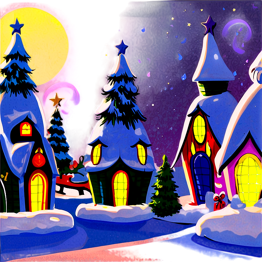 Whoville Christmas Village Png Hdw86 PNG image