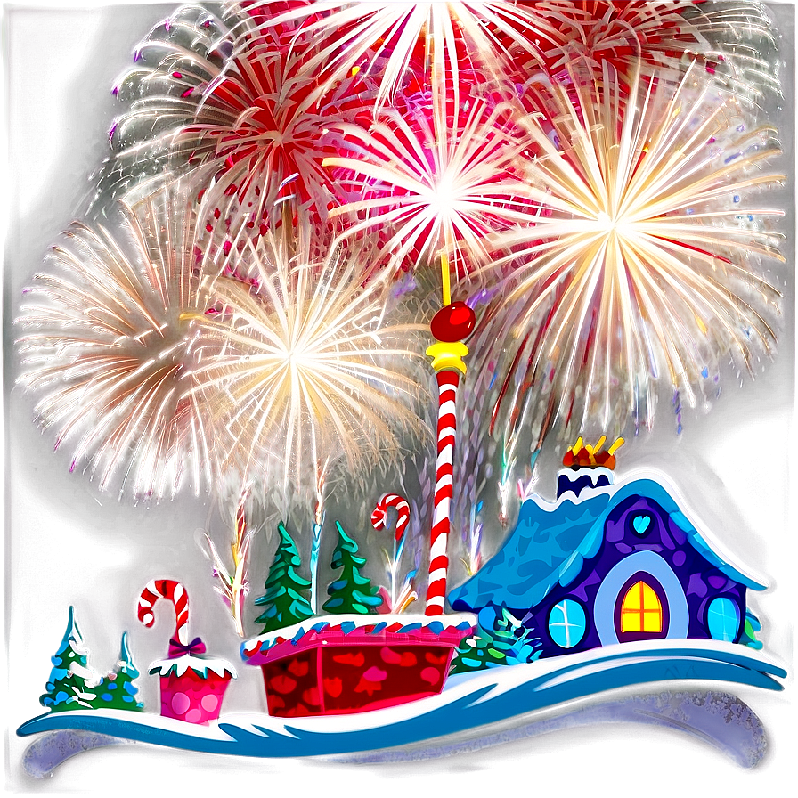 Whoville Holiday Fireworks Png 06202024 PNG image