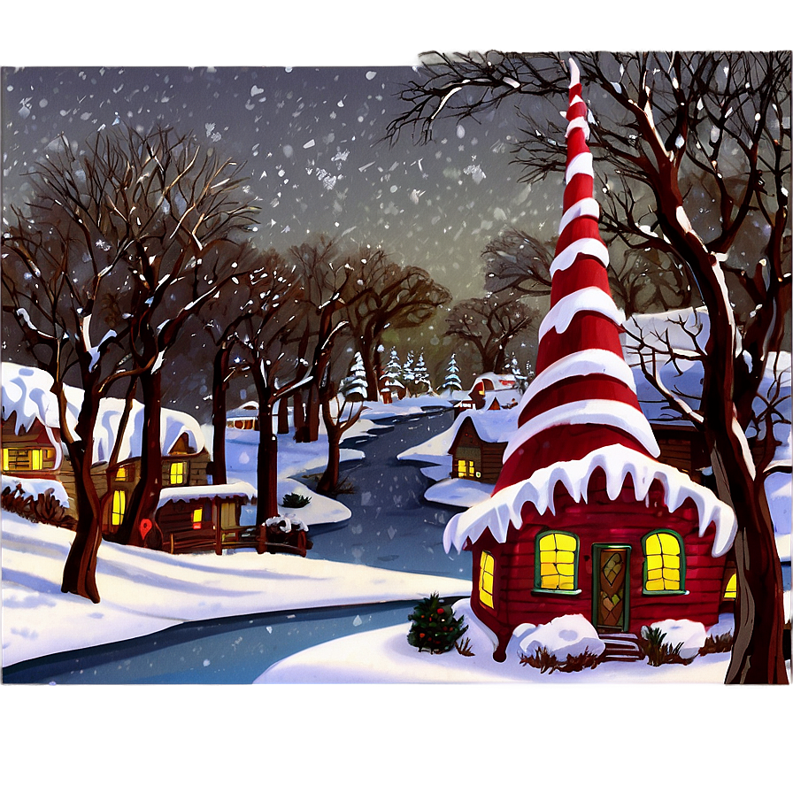 Whoville Snowy Landscape Png Pvv PNG image