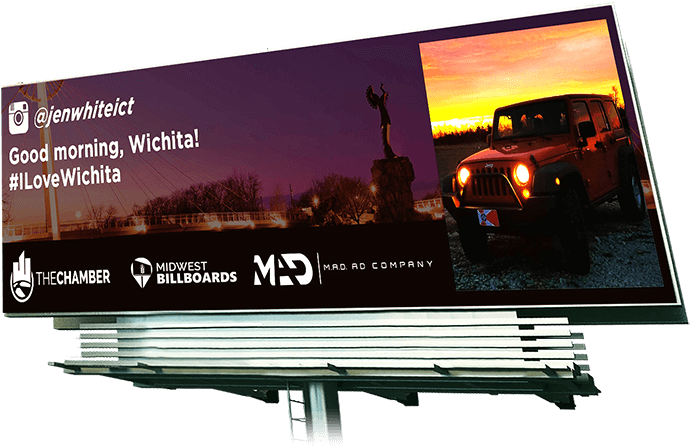 Wichita Sunrise Billboard Advertisement PNG image