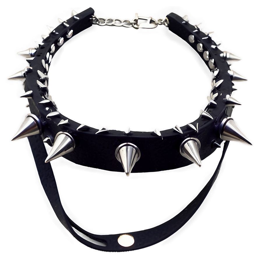 Wide Band Spiked Choker Png Ltp PNG image