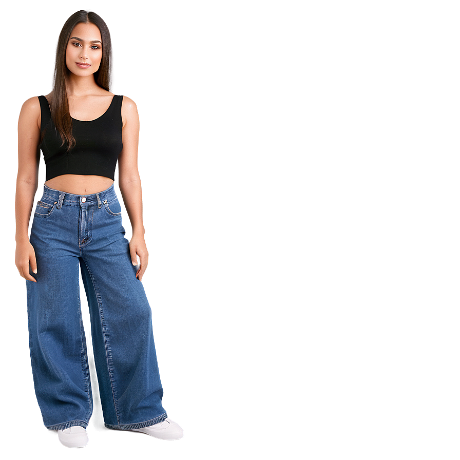 Wide Leg Jeans Png 05242024 PNG image