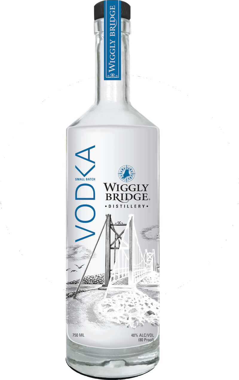 Wiggly Bridge Small Batch Vodka Bottle PNG image