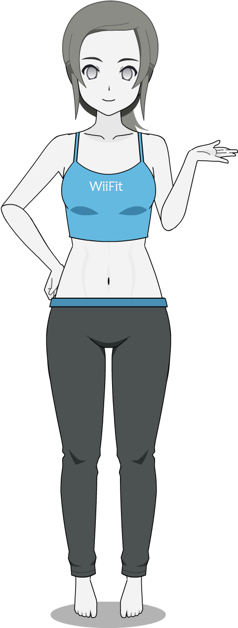 Wii Fit_ Trainer_ Animated_ Character PNG image