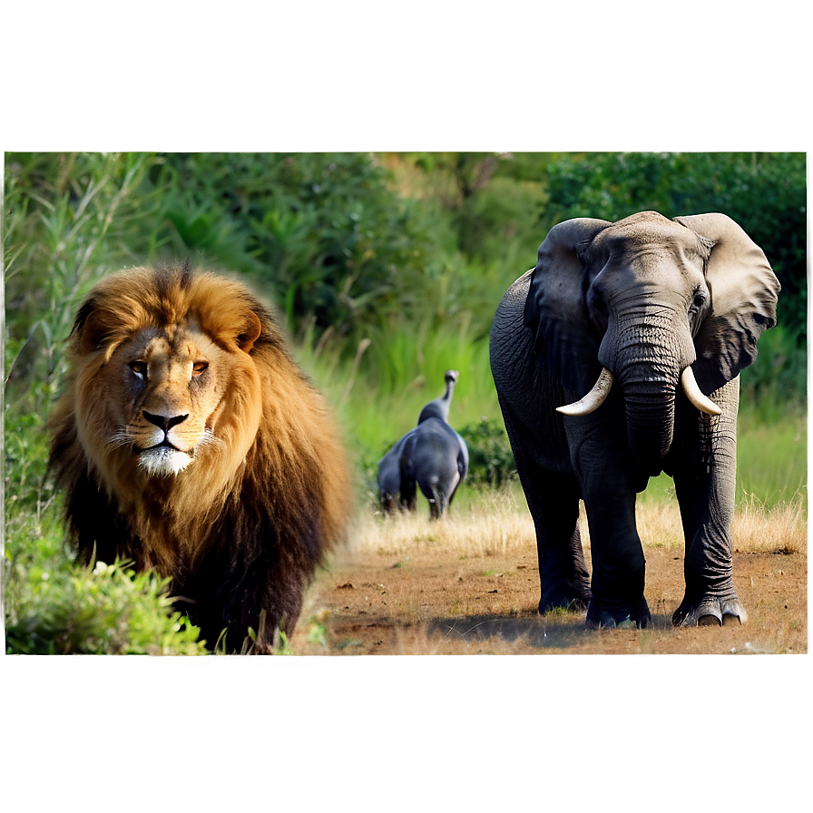 Wild Animals In Habitat Picture Png Qnm12 PNG image