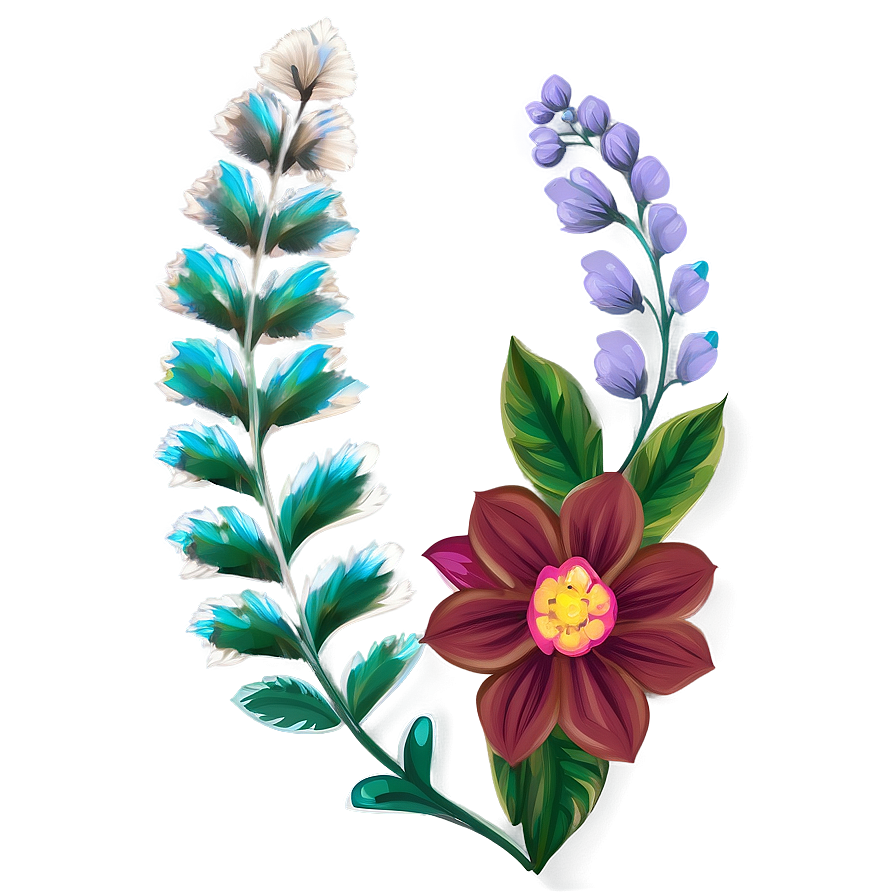 Wild Boho Flowers Png 06272024 PNG image