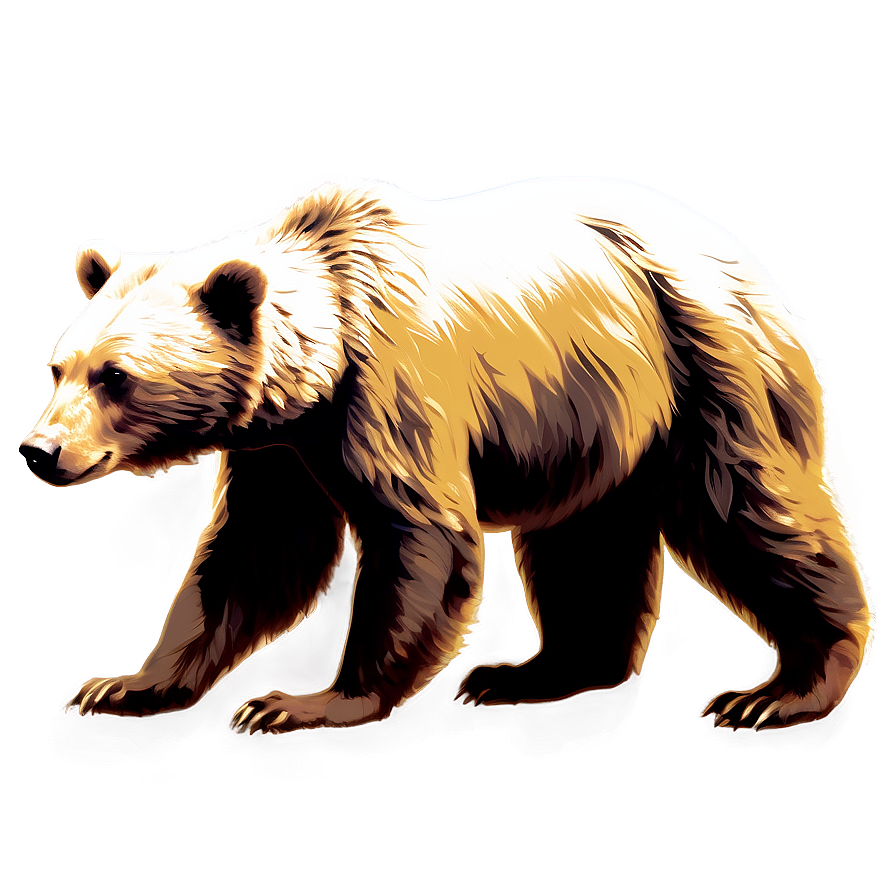 Wild California Bear Graphic Png Niq68 PNG image