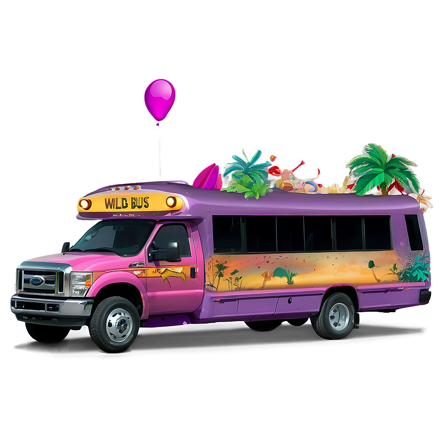 Wild Party Bus Night Png 06272024 PNG image