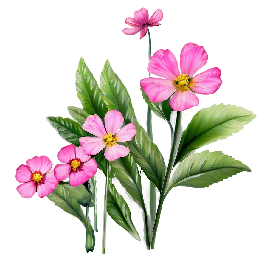 Wild Pink Flowers Png 46 PNG image