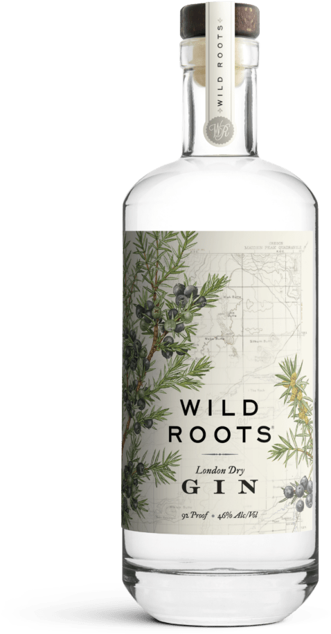 Wild Roots Gin Bottle PNG image