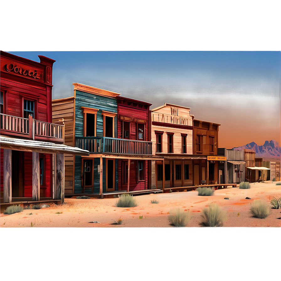 Wild West Town Panorama Png 67 PNG image