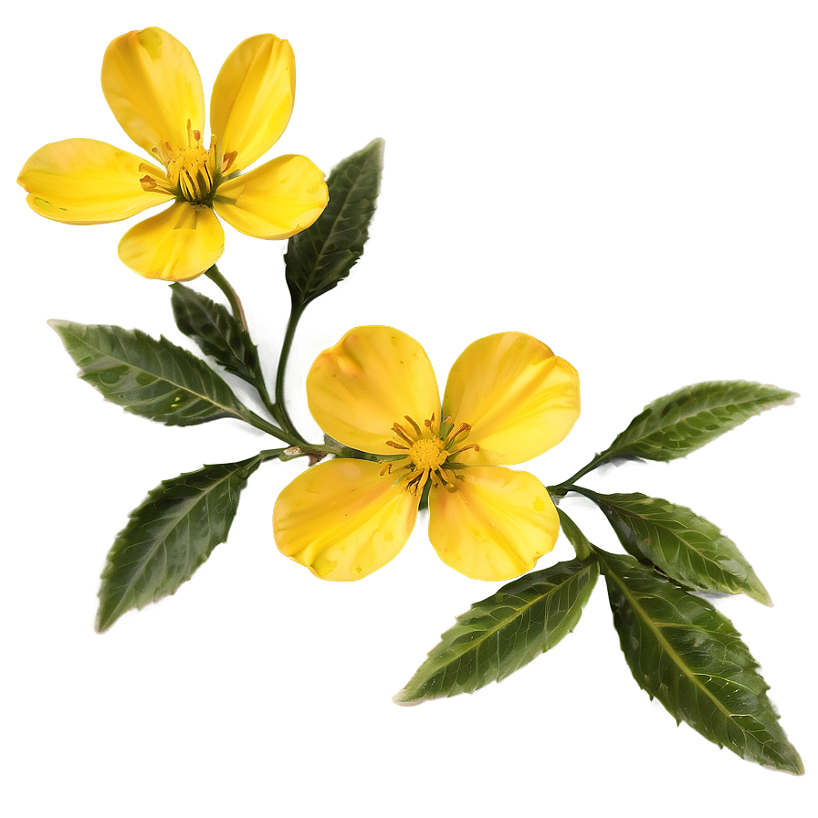 Wild Yellow Flowers Png 06122024 PNG image