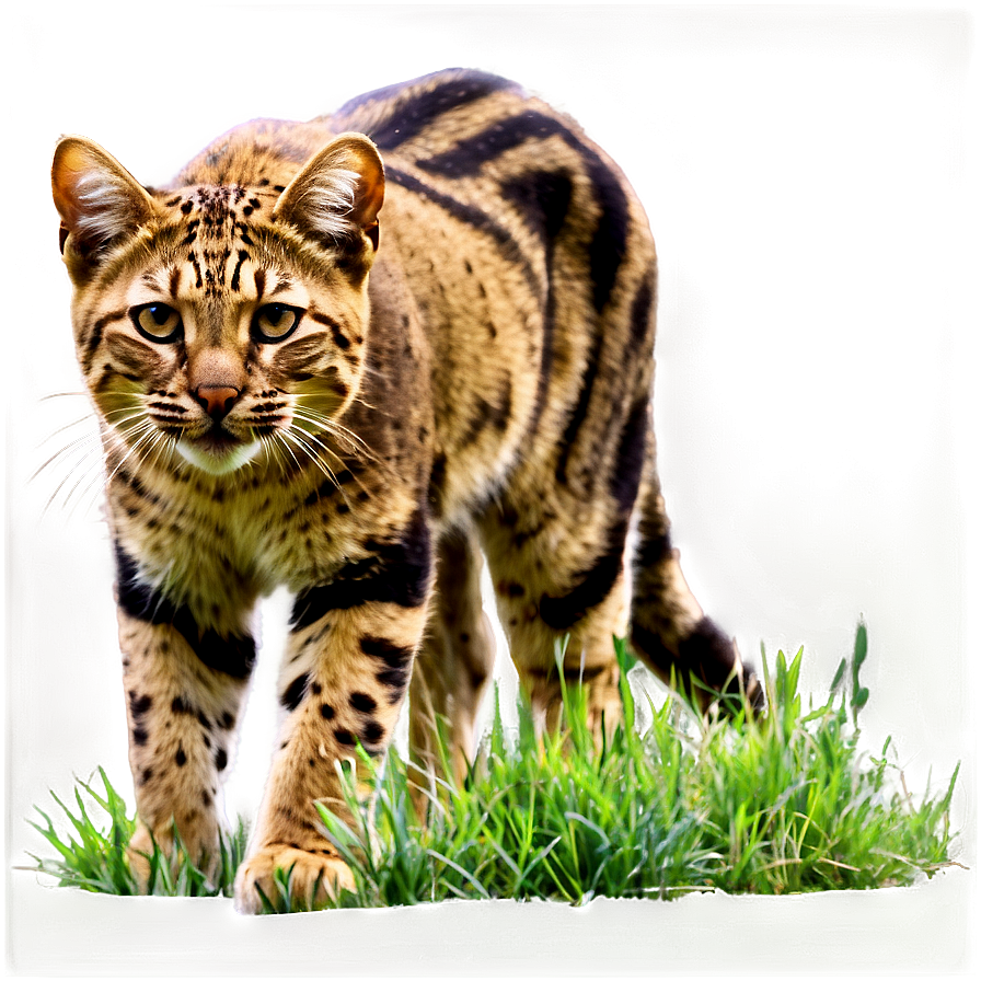 Wildcat In Grassland Png Xxt17 PNG image