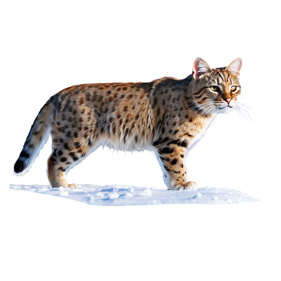 Wildcat In Snow Png Kpm PNG image