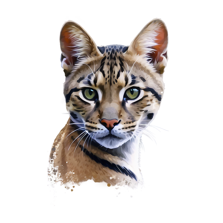 Wildcat In Watercolor Png 78 PNG image