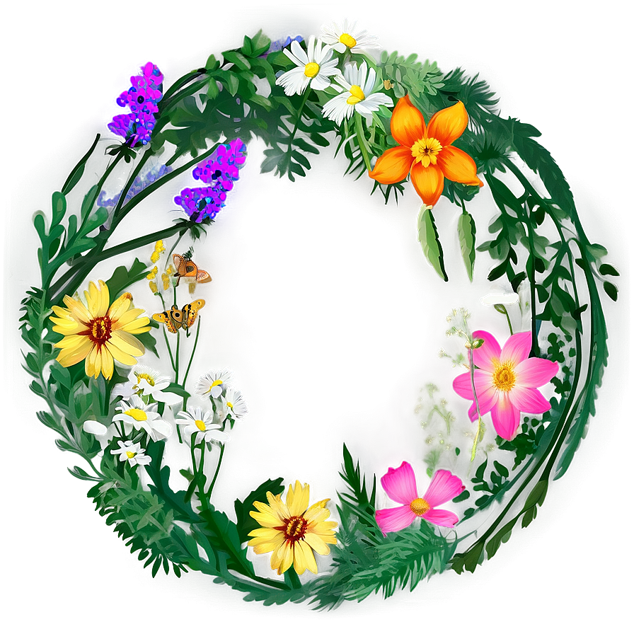 Wildflower Circle Png 13 PNG image