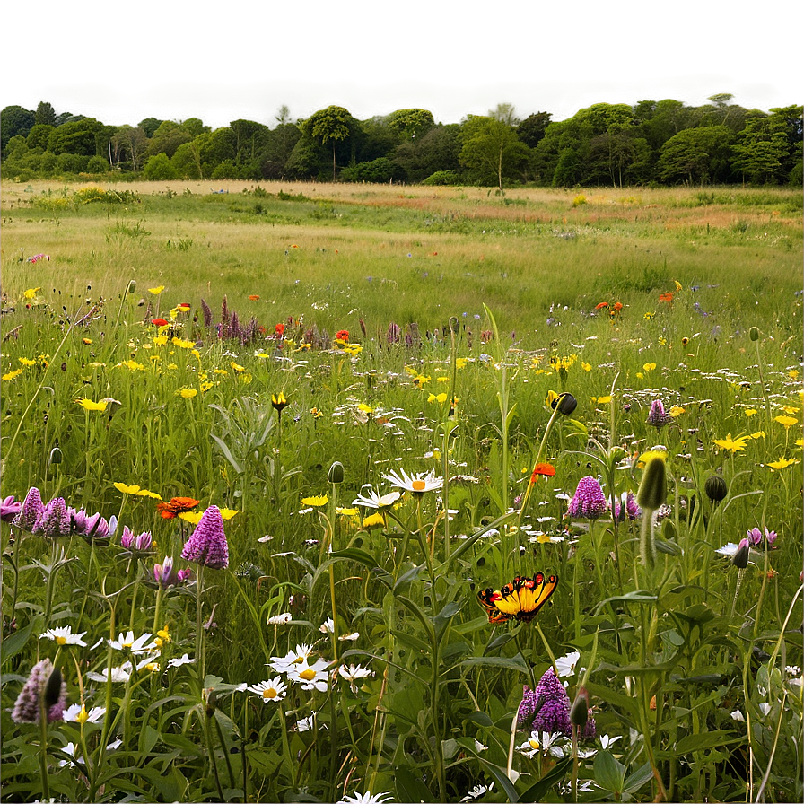 Wildflower Meadow Panoramic Png 54 PNG image