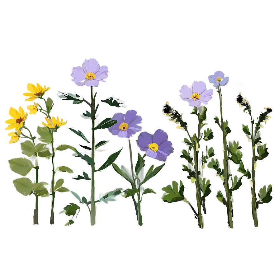 Wildflowers In Soft Light Png Nqo PNG image