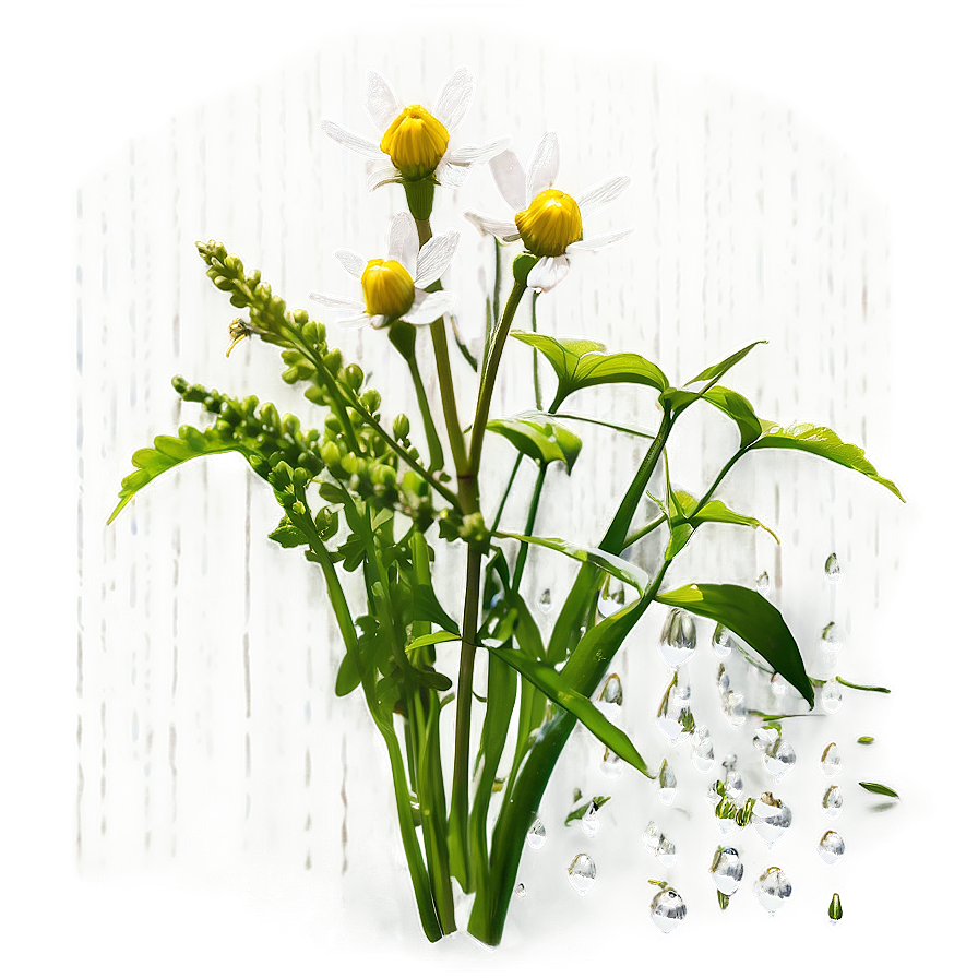 Wildflowers In The Rain Png 06202024 PNG image