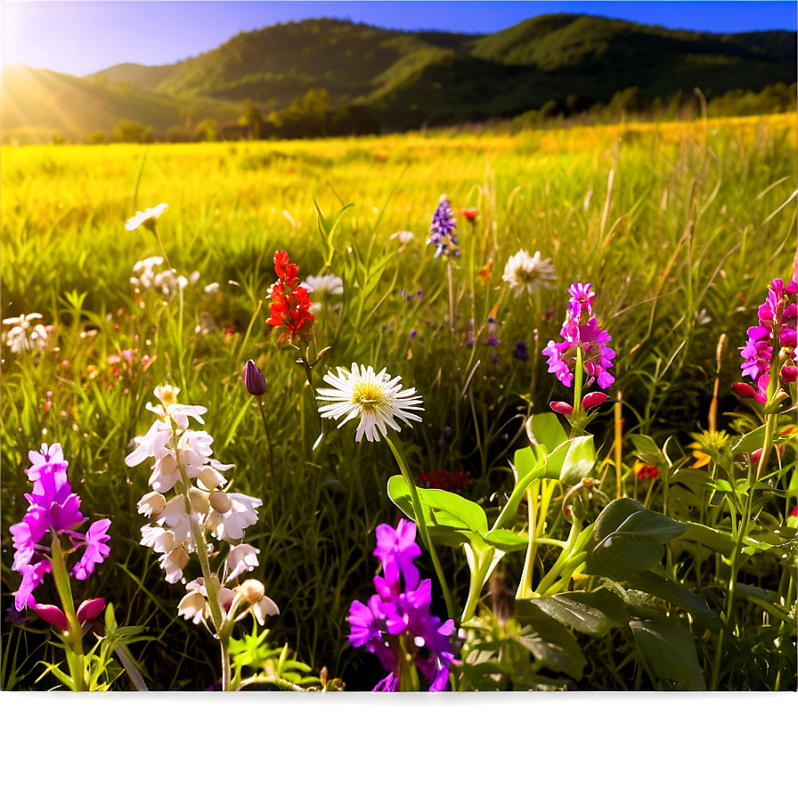 Wildflowers Under Sunshine Png 35 PNG image