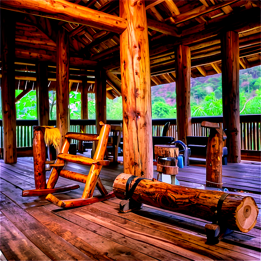 Wildlife Around Log Cabin Png 1 PNG image