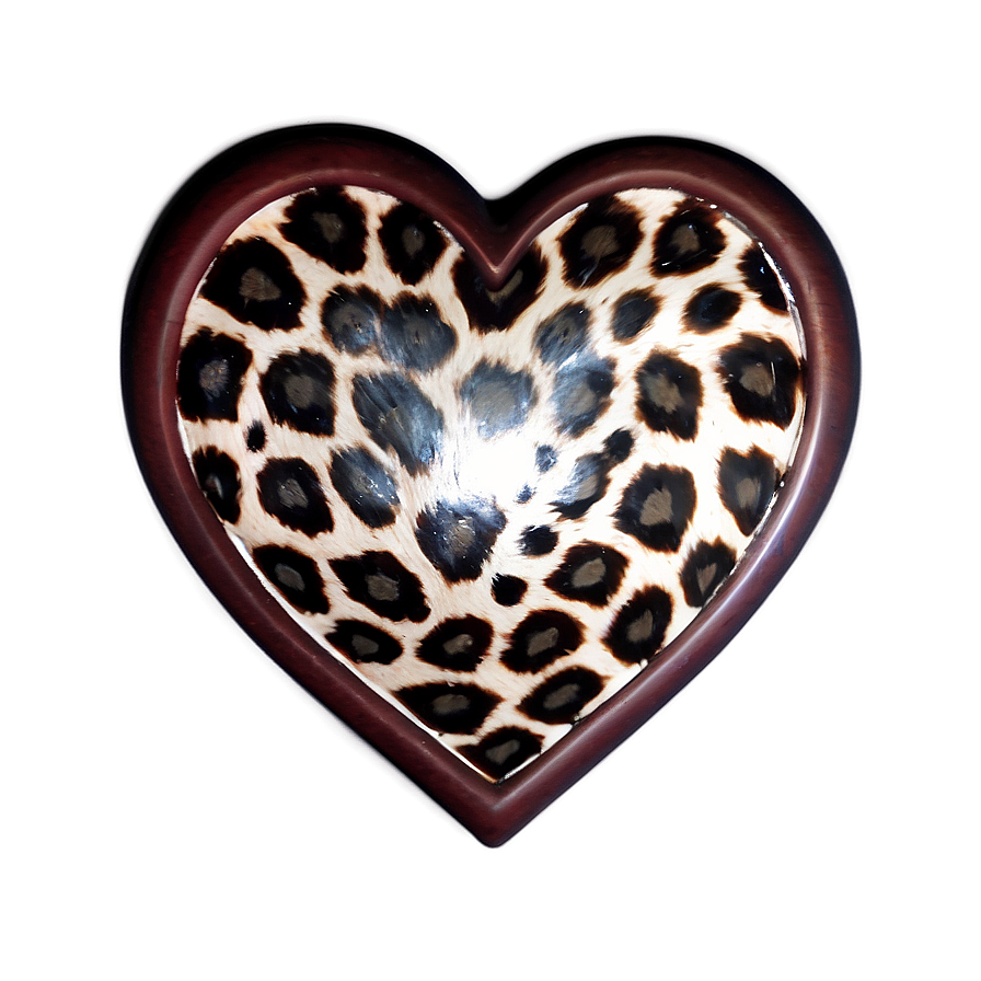 Wildly In Love Leopard Heart Png 17 PNG image