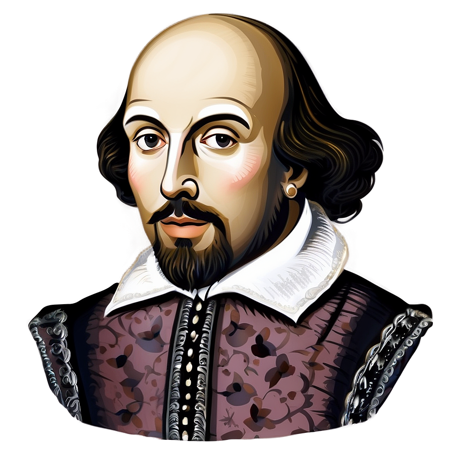 William Shakespeare Illustration Png Mto13 PNG image