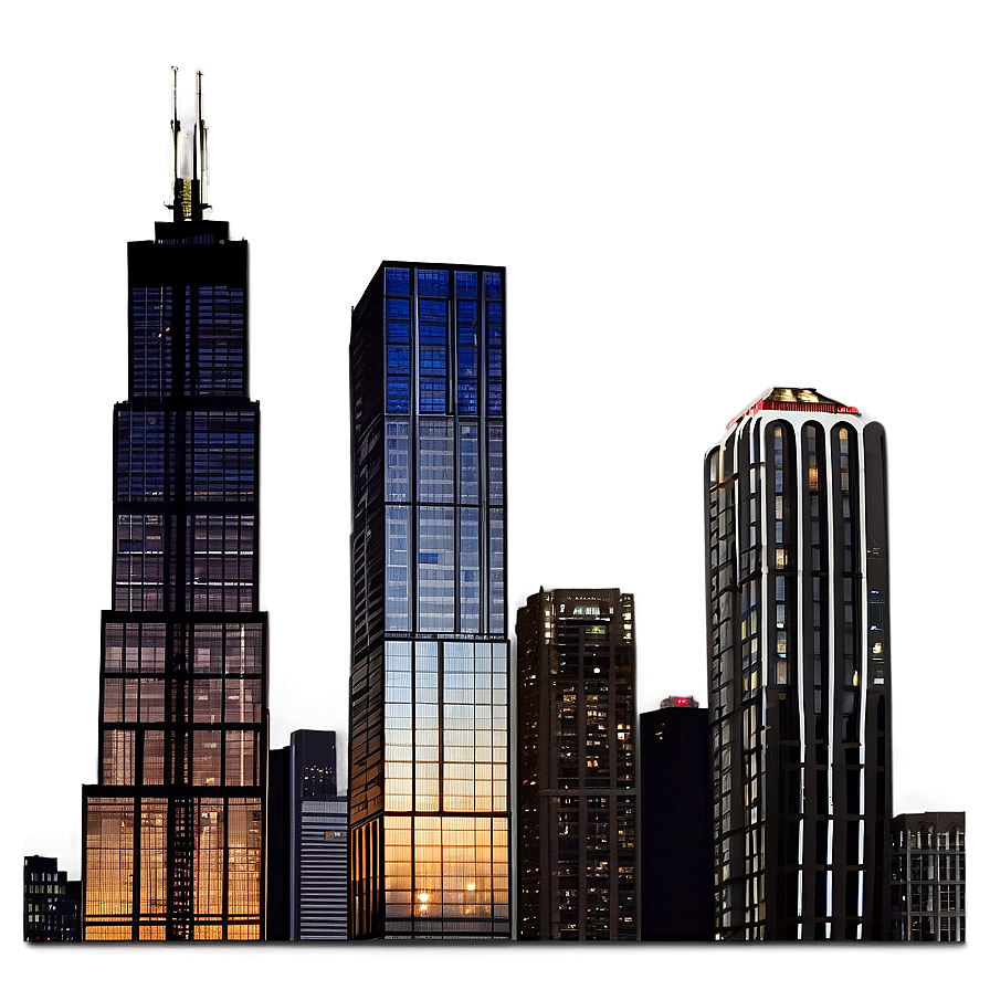 Willis Tower Skyline Png 06252024 PNG image