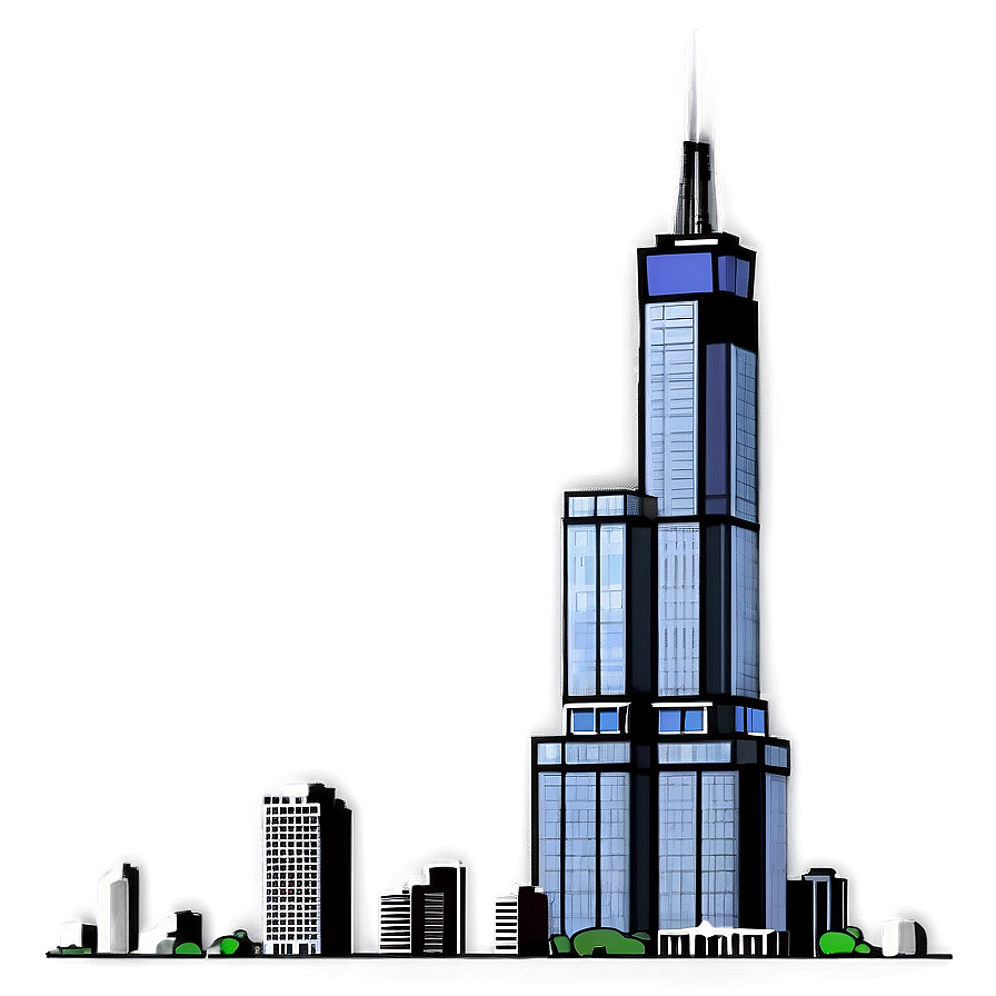 Willis Tower Urban Landscape Png 47 PNG image