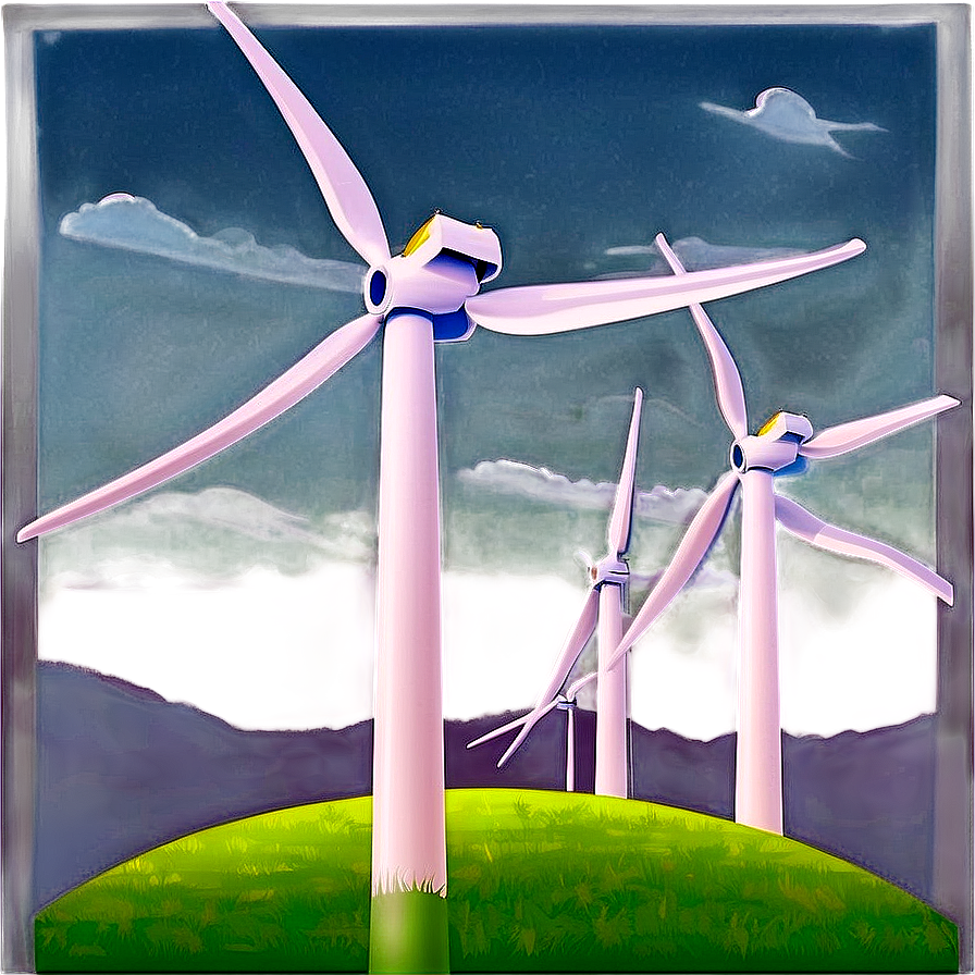 Wind Energy Landscape Png Ojd50 PNG image