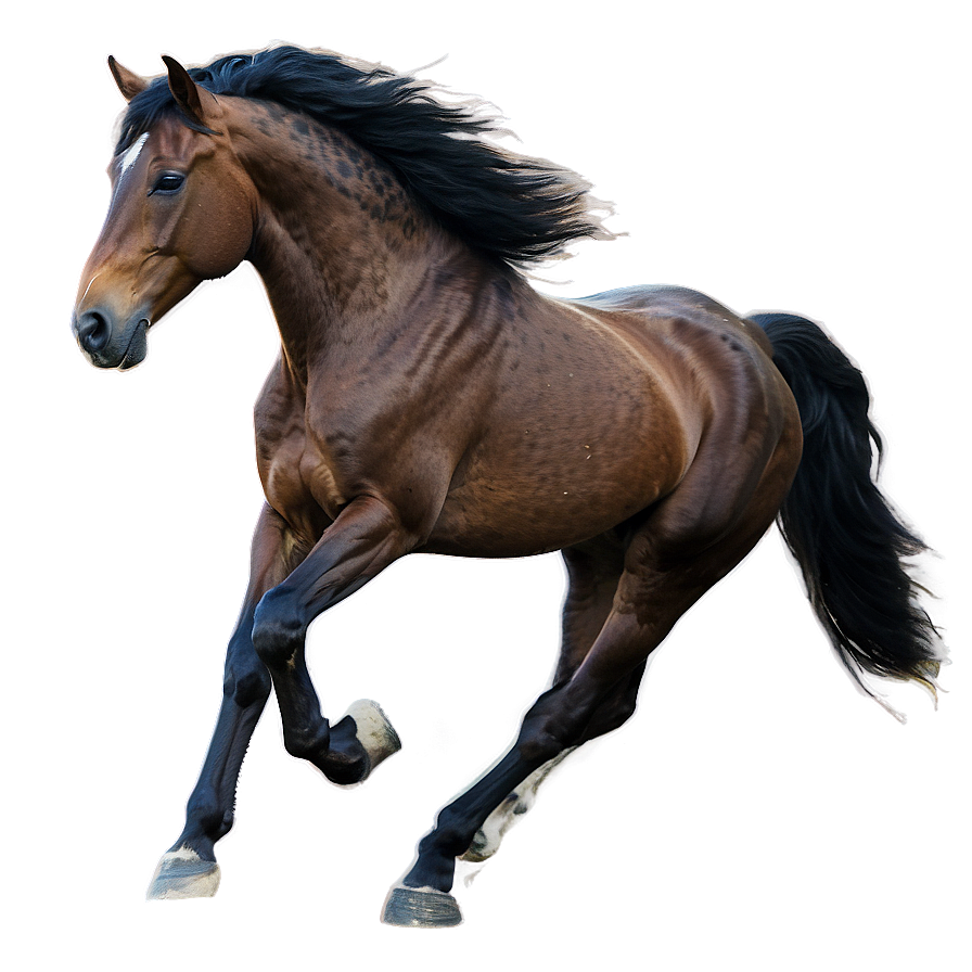 Wind Swept Mane Running Horse Png Afa PNG image