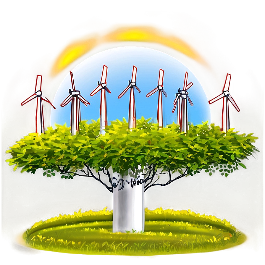 Wind Turbine Farm Png 06292024 PNG image