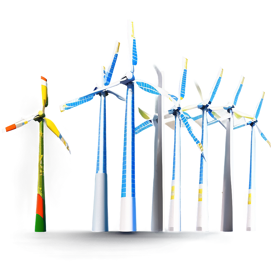 Wind Turbine Farm Png Bim8 PNG image