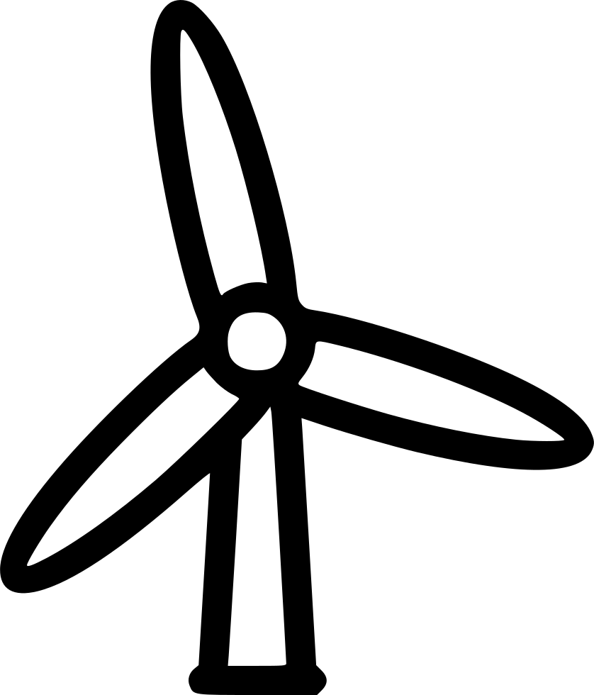 Wind Turbine Icon Silhouette PNG image