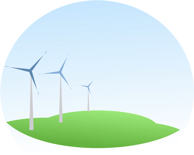Wind Turbine Landscape PNG image