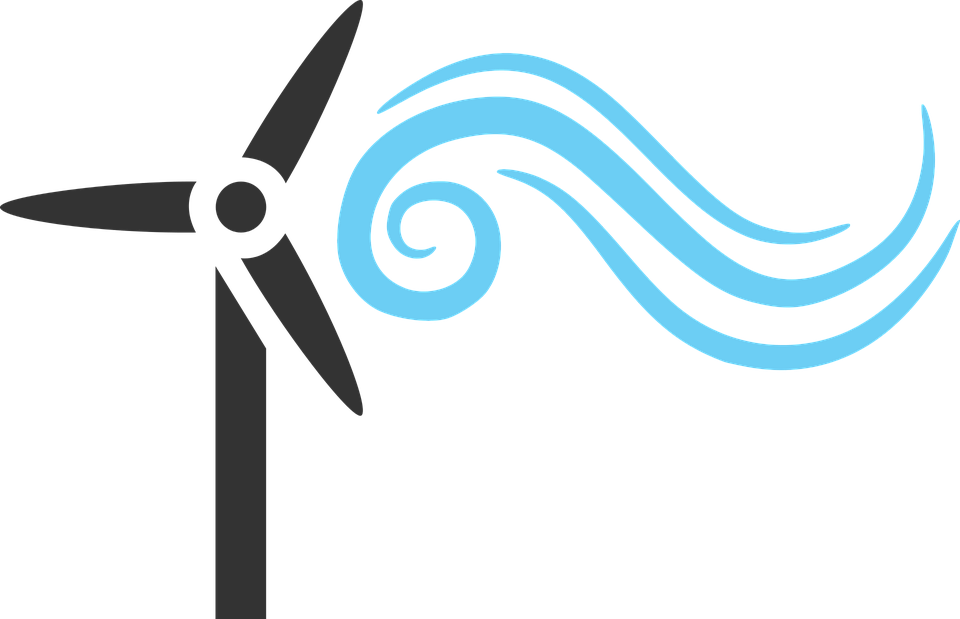 Wind Turbineand Swirls Icon PNG image