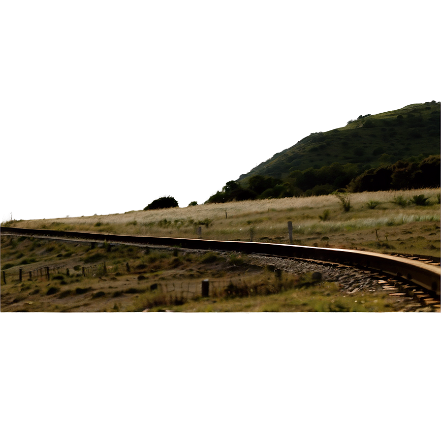 Winding Railroad Tracks Through Hills Png 06122024 PNG image