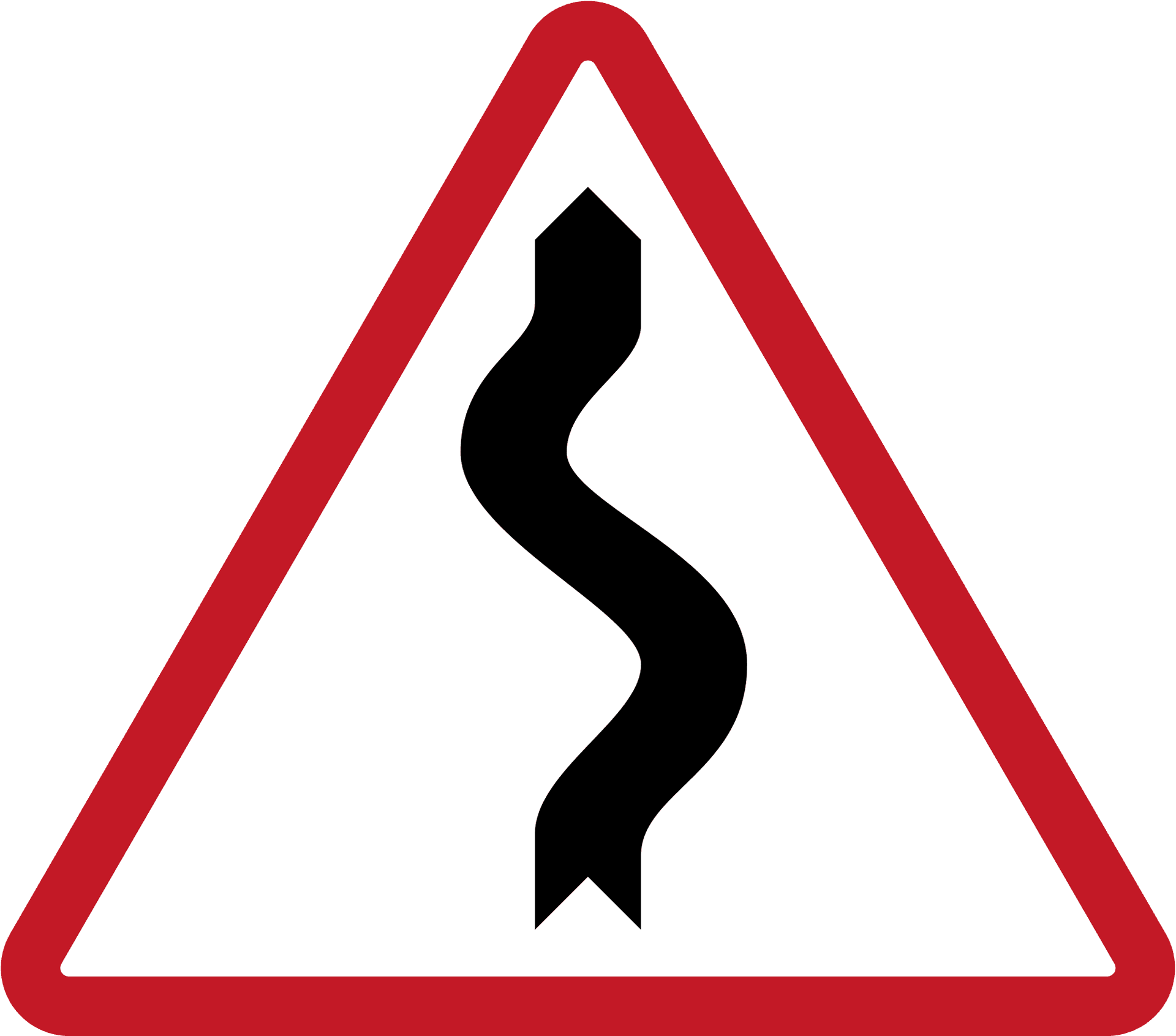 Winding_ Road_ Traffic_ Sign.png PNG image
